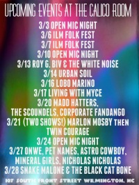 THE CALICO ROOM - Mar Schedule